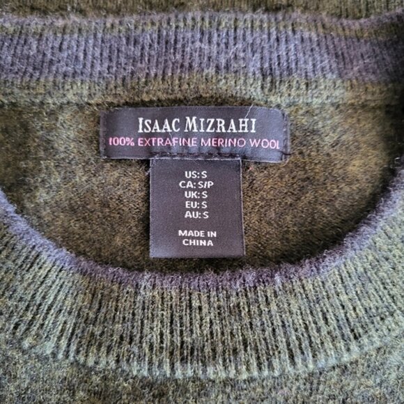 Isaac Mizrahi Luxe Merino Wool Sweater Green Sz small - Picture 5 of 10
